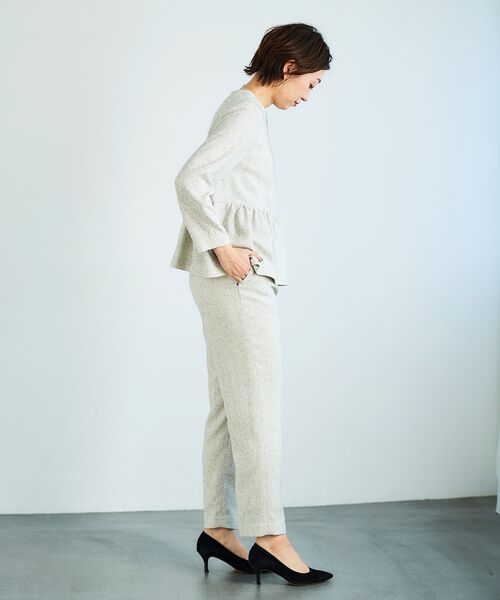 le.coeur blanc（ルクールブラン）の「ツィードペプラムノーカラーブラウス（シャツ/ブラウス・レディース・ホワイト系その他・38）」の11枚目の写真
