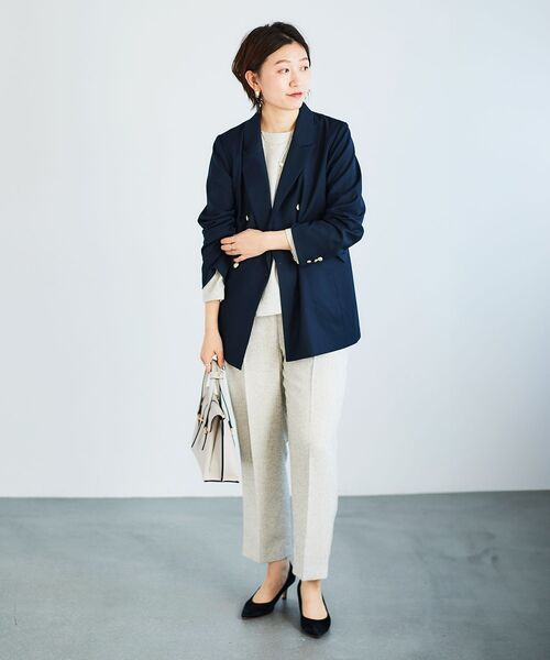le.coeur blanc（ルクールブラン）の「ツィードペプラムノーカラーブラウス（シャツ/ブラウス・レディース・ホワイト系その他・38）」の14枚目の写真