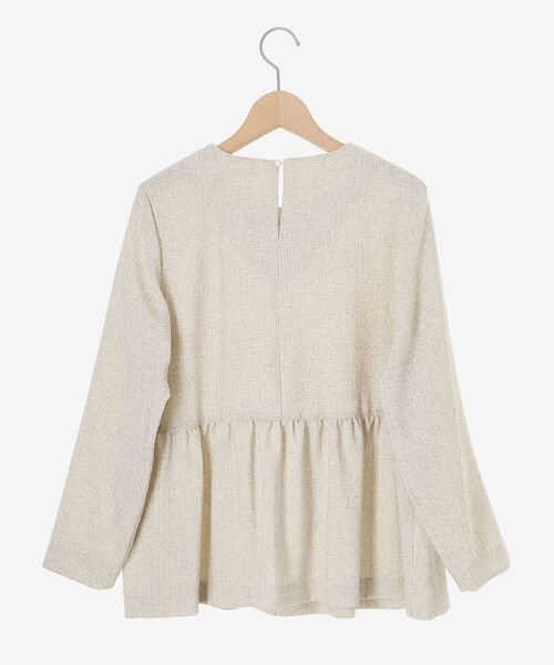 le.coeur blanc（ルクールブラン）の「ツィードペプラムノーカラーブラウス（シャツ/ブラウス・レディース・ホワイト系その他・38）」の16枚目の写真