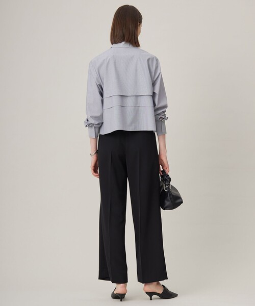 ICB(アイシービー)の「【洗える】 クリーンブロード クロップドブラウス(シャツ/ブラウス・レディース・アイボリー系/ブラック系1/ブルー系1・0/2/4/6)」の9枚目の写真