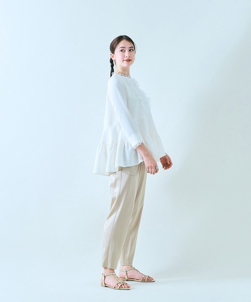 ブラウス シャツ スパンレースフレアブラウス（WEB限定） レディース DSC / スパンレースフレアブラウス（WEB限定） TOPS Night STORE
