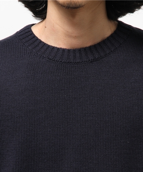 Lui's(ルイス)の「Lui's(ルイス) 裾ラインニット(ニット/セーター・メンズ・ブラック/ネイビー/ホワイト・SMALL/MEDIUM)」の6枚目の写真