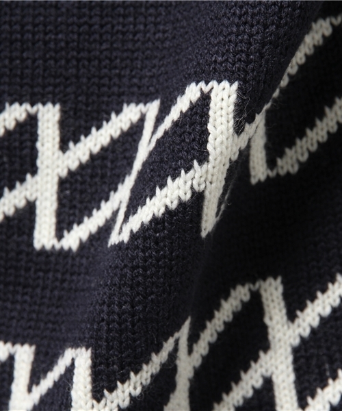 Lui's(ルイス)の「Lui's(ルイス) 裾ラインニット(ニット/セーター・メンズ・ブラック/ネイビー/ホワイト・SMALL/MEDIUM)」の9枚目の写真