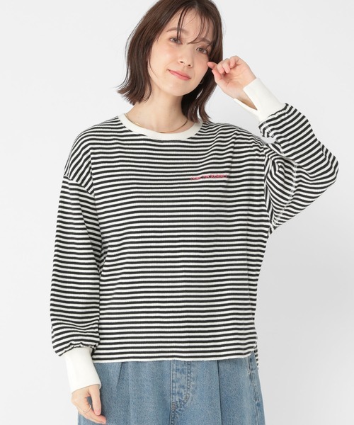 アソート刺繍ボーダープルオーバー（Tシャツ/カットソー）｜studio 