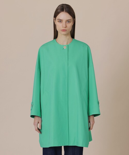 MACKINTOSH LONDON（マッキントッシュ ロンドン）の「【婦人画報掲載】【ROSLEY/ロズリー】ウエザーコットンノーカラーコート（ノーカラーコート・レディース・ピンク/グリーン/ベージュ/ブラック・38）」の9枚目の写真