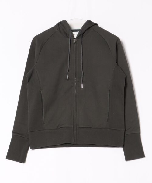 SIPULI(シプリ)の「French Terry ジップアップフードパーカ(Tシャツ/カットソー・レディース・ダークグレー/ピンク/ホワイト・2/3)」の7枚目の写真