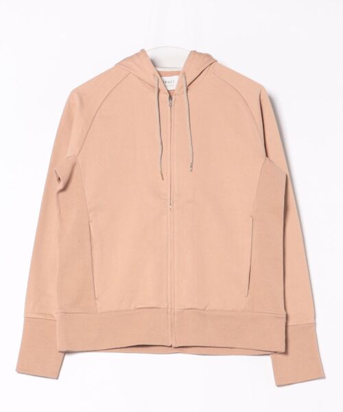 SIPULI(シプリ)の「French Terry ジップアップフードパーカ(Tシャツ/カットソー・レディース・ダークグレー/ピンク/ホワイト・2/3)」の14枚目の写真