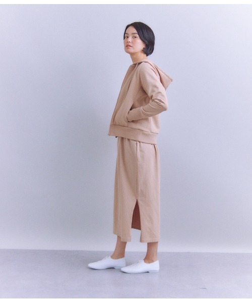SIPULI(シプリ)の「French Terry ジップアップフードパーカ(Tシャツ/カットソー・レディース・ダークグレー/ピンク/ホワイト・2/3)」の20枚目の写真