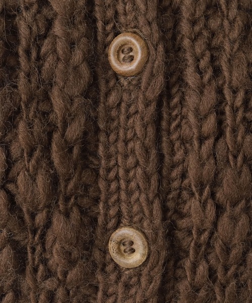 PAR ICI（パーリッシィ）の「ネパールハンドニット ハイネックベスト（ベスト・レディース・アイボリー/ダークブラウン・FREE）」の21枚目の写真