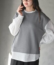 rps（アールピーエス）の「ニットソーベストレイヤード風プルオーバー（その他トップス）」