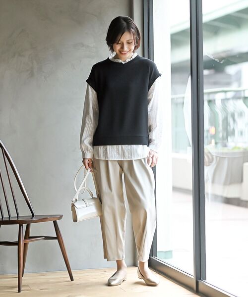 rps（アールピーエス）の「ニットソーベストレイヤード風プルオーバー（その他トップス・レディース・ブラック/ネイビー/杢グレー・フリー）」の20枚目の写真