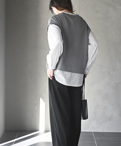 rps（アールピーエス）の「ニットソーベストレイヤード風プルオーバー（その他トップス・レディース・ブラック/ネイビー/杢グレー・フリー）」の17枚目の写真