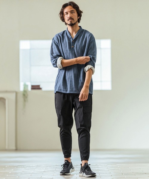 Magine(マージン)の「mp13237- C-N Stretch Fabric Cargo Design Jogger Pants カーゴデザインジョガーパンツ(カーゴパンツ・メンズ・ベージュ/ブラック/オリーブ・44/46/48)」の9枚目の写真
