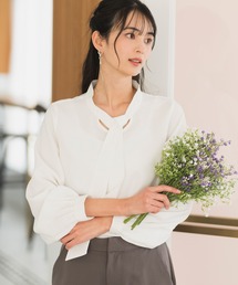 CELEN（セレン）の「【洗える/防シワ加工/UV加工/花粉防止】2WAYボウタイブラウス 長袖（シャツ/ブラウス）」