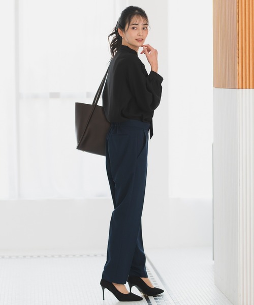 CELEN（セレン）の「【洗える/防シワ加工/UV加工/花粉防止】2WAYボウタイブラウス 長袖（シャツ/ブラウス・レディース・グレー系その他/ホワイト/ブルー/ネイビー/ピンクベージュ/ブラック・L/M/S）」の7枚目の写真