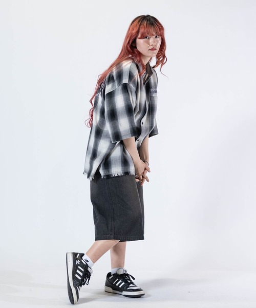 THRASHER(スラッシャー)の「【at】〔THRASHER/スラッシャー〕CHECK DAMAGE S/S SHIRT オンブレチェック ロゴ刺繍 ダメージシャツ(シャツ/ブラウス・メンズ・ブラウン/ブラック/ホワイト・LARGE/MEDIUM)」の15枚目の写真