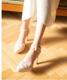 R&E | 【25SS新作】【R&E】コットンレースセパレートパンプス(パンプス)