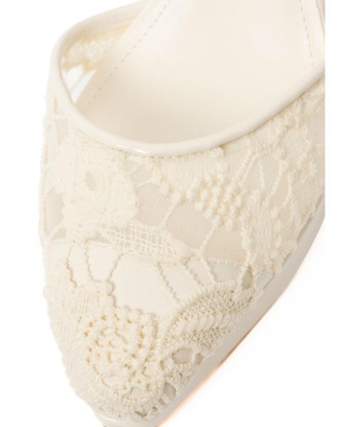 R&E（アールアンドイー）の「【25SS新作】【R&E】コットンレースセパレートパンプス（パンプス・レディース・ホワイト系/ブラック系・22.5cm/23cm/23.5cm/24cm/24.5cm/22cm）」の12枚目の写真