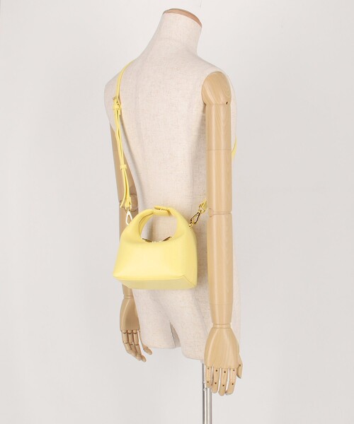 FREAK'S STORE（フリークスストア）の「SINBONO/シンボノ Vienna Top Handl Crossbody Bag/ウィーントップハンドルクロスボディバッグ（ハンドバッグ・レディース・シルバー/レモンイエロー/ブラック・ONE SIZE）」の4枚目の写真