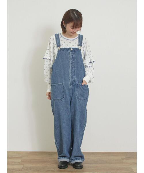 Samansa Mos2（サマンサ モスモス）の「ワッフル花柄配色メローカットソー（Tシャツ/カットソー・レディース・パープル/グリーン/ピンク・F）」の14枚目の写真