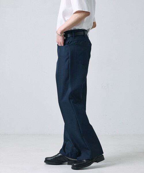 ARCHIVIO スリムフィット 青パンツ 青 スリムフィット スラックス ARCHIVIO スリムフィット 青パンツ