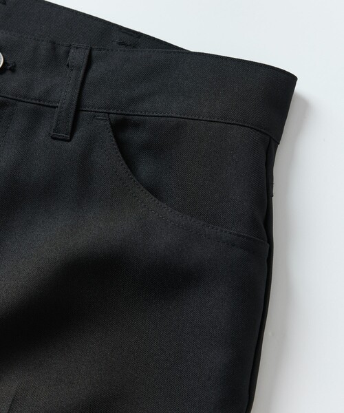 FREAK'S STORE（フリークスストア）の「限定展開 スリムフィット スタプレツイル セミフレアパンツ（スラックス・メンズ・ブラック/チャコールグレー/ブラウン/ネイビー・MEDIUM/SMALL/LARGE）」の5枚目の写真