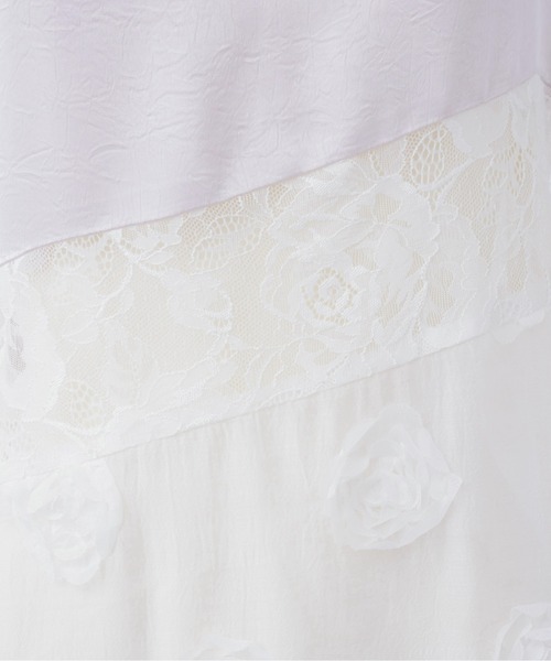 musubore(ムスボレ)の「patchwork lace camisole OP / パッチワークキャミワンピース(ワンピース・レディース・ブラック/ベージュ・FREE)」の12枚目の写真