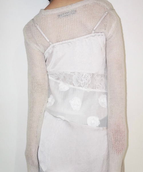 musubore(ムスボレ)の「patchwork lace camisole OP / パッチワークキャミワンピース(ワンピース・レディース・ブラック/ベージュ・FREE)」の18枚目の写真