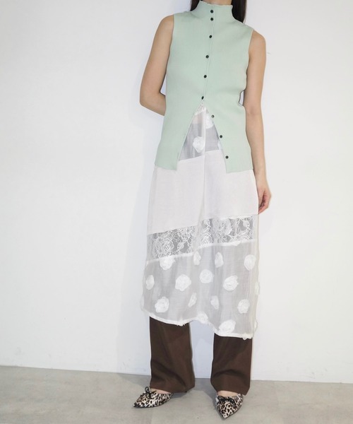 patchwork lace camisole OP / パッチワークキャミワンピース