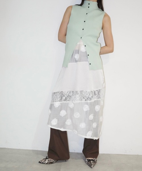 patchwork lace camisole OP / パッチワークキャミワンピース