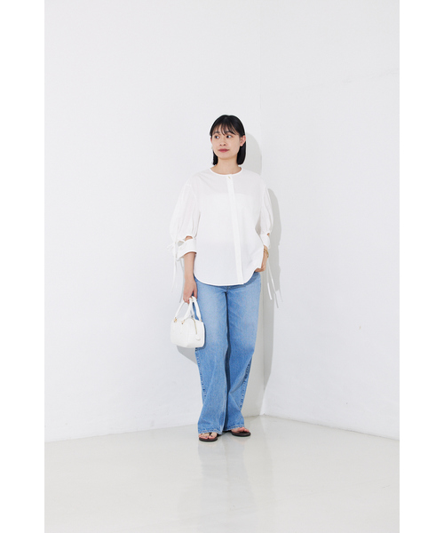 Rouge vif Anna(ルージュヴィフアンナ)の「スラッシュカフス・パフ袖ブラウス(シャツ/ブラウス・レディース・モカ/ブラック/オフホワイト・フリー)」の15枚目の写真