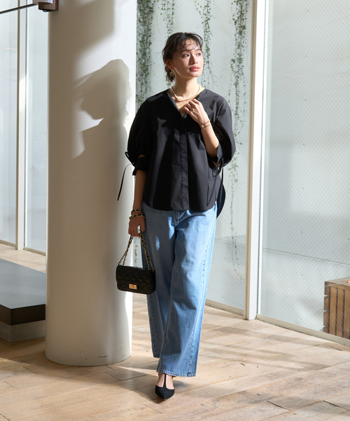 Rouge vif Anna(ルージュヴィフアンナ)の「スラッシュカフス・パフ袖ブラウス(シャツ/ブラウス・レディース・モカ/ブラック/オフホワイト・フリー)」の22枚目の写真