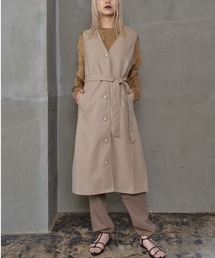 Sonnu Fake leather Vest ソンヌフェイクレザーベスト
