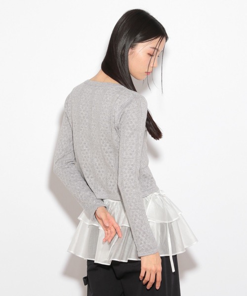 カーディガン HOLiC パターンメッシュカーディガン　325925 レディース Heather カーディガン HOLiC パターンメッシュカーディガン