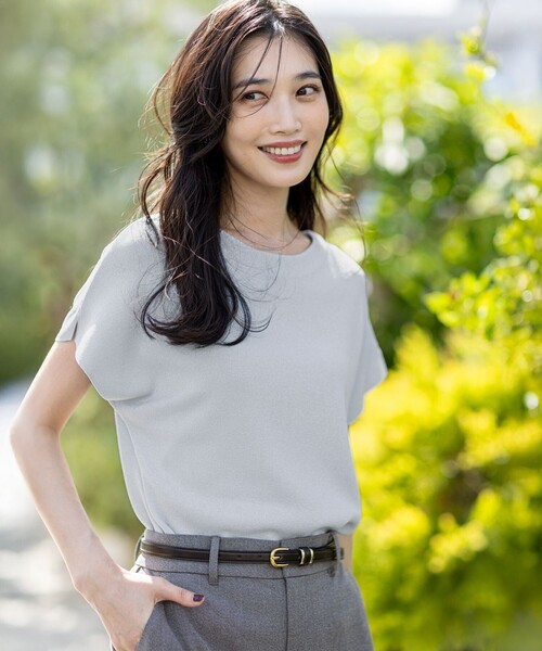 ANY SIS(エニィスィス)の「ビューティクール フレンチ ニットT(ニット/セーター・レディース・ライトグレー系2/ベージュ系2/レッド系/ネイビー系/ホワイト系/スカイブルー系/ライトイエロー系/ブルー系/ライトグレー系/ピンク系/ダークグリーン系/ダークブラウン系・2)」の15枚目の写真