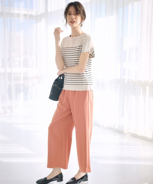 ANY SIS(エニィスィス)の「ビューティクール フレンチ ニットT(ニット/セーター・レディース・ライトグレー系2/ベージュ系2/レッド系/ネイビー系/ホワイト系/スカイブルー系/ライトイエロー系/ブルー系/ライトグレー系/ピンク系/ダークグリーン系/ダークブラウン系・2)」の17枚目の写真