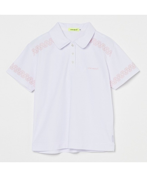 VIVA HEART(ビバハート)の「【VIVA HEART/GOLF】アイスタッチカノコレースプリント半袖シャツ(シャツ/ブラウス・レディース・ホワイト/ネイビー/サックスブルー・40)」の1枚目の写真