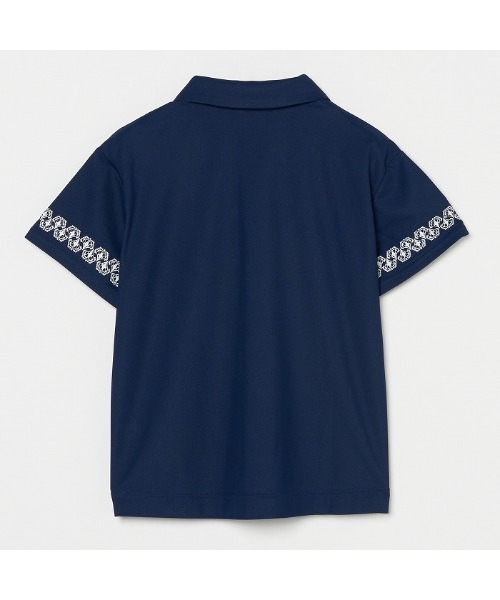 VIVA HEART(ビバハート)の「【VIVA HEART/GOLF】アイスタッチカノコレースプリント半袖シャツ(シャツ/ブラウス・レディース・ホワイト/ネイビー/サックスブルー・40)」の7枚目の写真