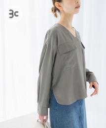 URBAN RESEARCH ROSSO WOMEN | キュプラツイルVネックブラウス(シャツ/ブラウス)