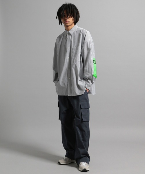 GEORGE'S（ジョージズ）の「ストライプBIGシャツ（シャツ/ブラウス・メンズ・ホワイト×ブルー/ホワイト×グレー・MEDIUM/LARGE）」の9枚目の写真