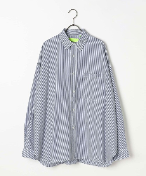 GEORGE'S（ジョージズ）の「ストライプBIGシャツ（シャツ/ブラウス・メンズ・ホワイト×ブルー/ホワイト×グレー・MEDIUM/LARGE）」の20枚目の写真