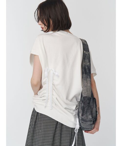 jouetie（ジュエティ）の「シャーリングリボンルーズプルオーバー（Tシャツ/カットソー・レディース・ブラック/ブルー/オフホワイト・MEDIUM）」の10枚目の写真