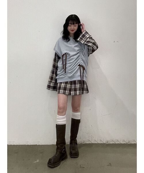 jouetie（ジュエティ）の「シャーリングリボンルーズプルオーバー（Tシャツ/カットソー・レディース・ブラック/ブルー/オフホワイト・MEDIUM）」の15枚目の写真