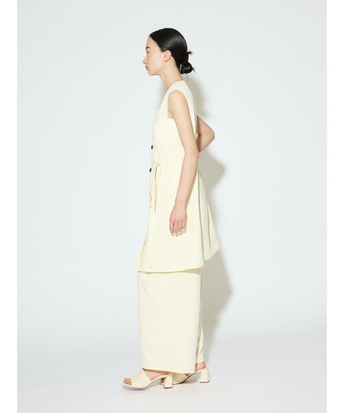 セール】MIDIUMISOLID for Ladies Aラインノーカラーロングジレ