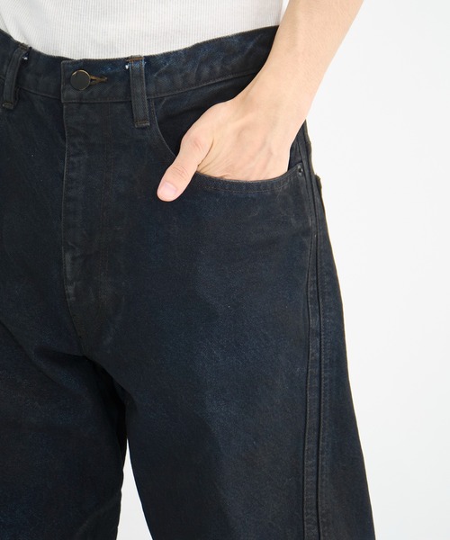 【NVRFRGT】 COATING 3D TWISTEDWIDELEGJEANS NVRFRGT（ネヴァーフォーゲット）3D TWISTED WIDE LEG JEANS