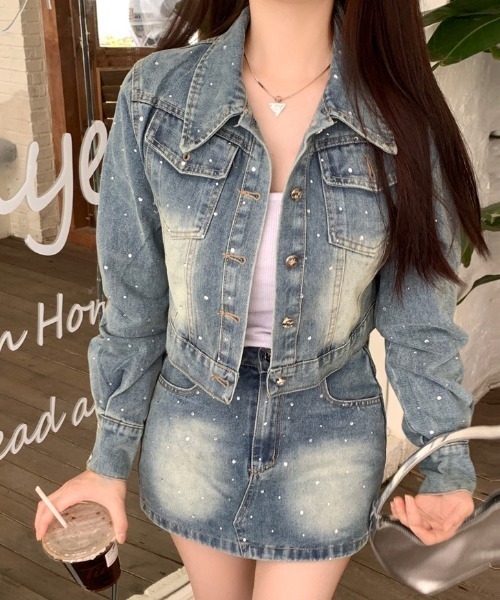 REASON リーズン デニムジャケット パンツ セットアップ チェーン XL cdjs-22989-01.jpg