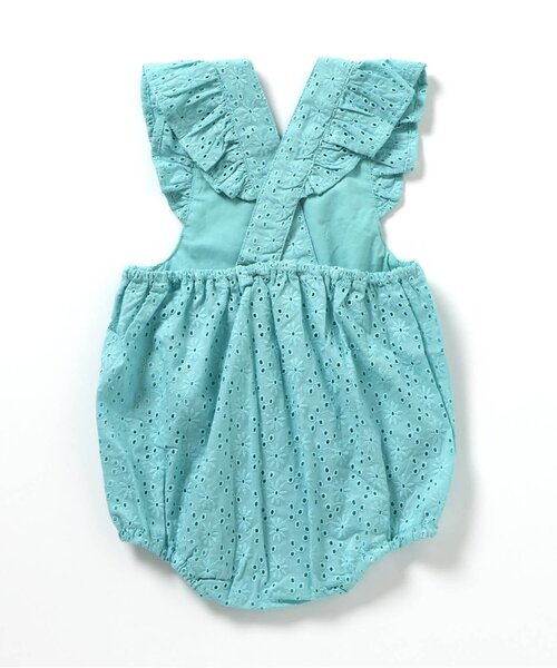 apres les cours（アプレレクール）の「レースサロペット（その他ベビーウェア・キッズ・ミント/ピンク・70/80）」の3枚目の写真