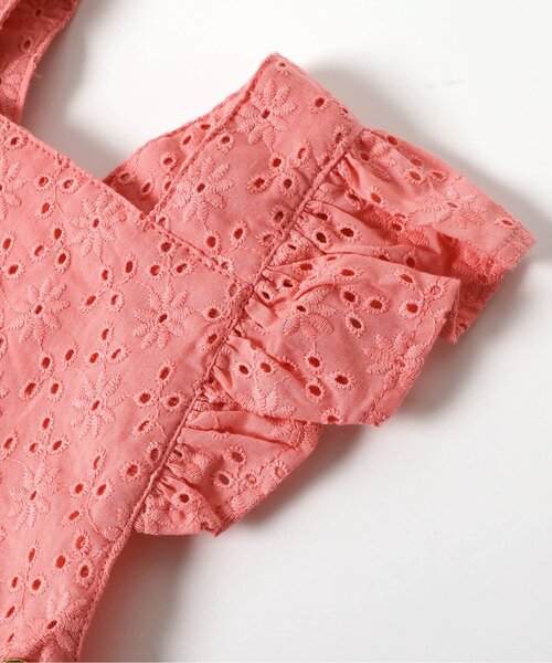 apres les cours（アプレレクール）の「レースサロペット（その他ベビーウェア・キッズ・ミント/ピンク・70/80）」の6枚目の写真