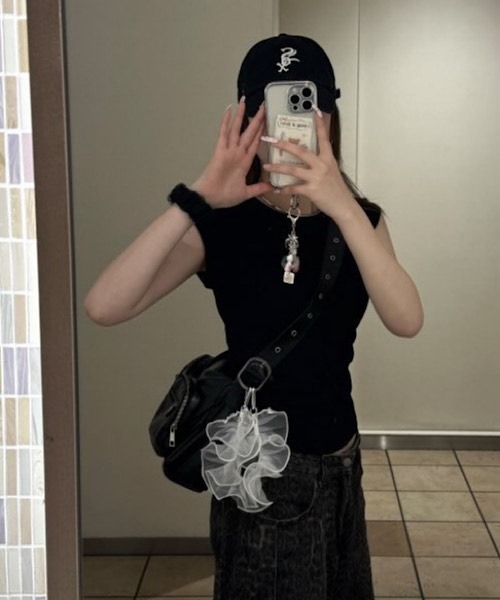 H.TOKYO(エイチトウキョウ)の「フレンチスリーブTシャツ(Tシャツ/カットソー・レディース・ブラック/グレー/ホワイト/グリーン/ピンク/レッド/ベージュ・FREE)」の13枚目の写真