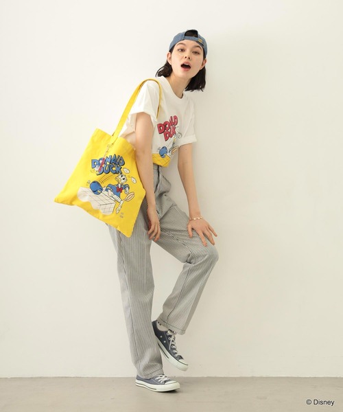 Disney(ディズニー)の「DONALD DUCK / COOKING S/S TEE(Tシャツ/カットソー・レディース・ライトブルー/ホワイト・ONE SIZE)」の16枚目の写真